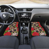 Set Of 4 Pcs Sugar Skull Car Mats 101207 - YourCarButBetter