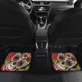 Set Of 4 Pcs Sugar Skull Car Mats 101207 - YourCarButBetter