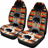 Seven Tribes Black and White Bear Car Seat Covers 153908 - YourCarButBetter