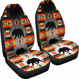 Seven Tribes Black and White Bear Car Seat Covers 153908 - YourCarButBetter