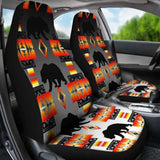 Seven Tribes Black and White Bear Car Seat Covers 153908 - YourCarButBetter