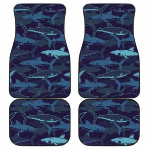 Shark Pattern Front And Back Car Mats 102802 - YourCarButBetter