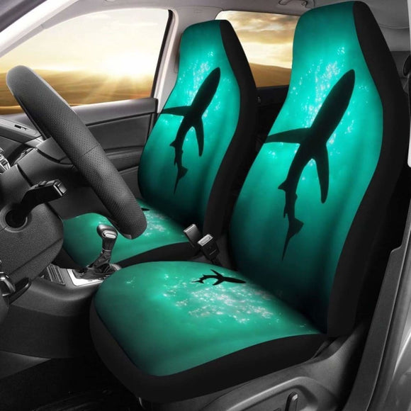 Shark Silhouette Underwater Shark Car Seat Covers 04 102802 - YourCarButBetter