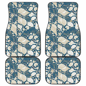 Shell Polynesian Tribal Design Pattern Front And Back Car Mats 091814 051512 - YourCarButBetter