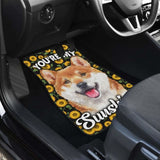 Shiba Dog You’re My Sunshine Sunflower Car Floor Mats 210101 - YourCarButBetter