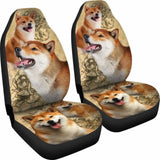 Shiba Inu Family Dogs Pets Car Seat Covers 090629 - YourCarButBetter