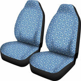 Shibori Blue And White Car Seat Covers Ethnic 154230 - YourCarButBetter