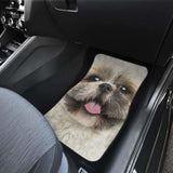 Shih Tzu Dog Car Floor Mats Funny Dog Face 112428 - YourCarButBetter