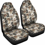 Shih Tzu Full Face Car Seat Covers 112428 - YourCarButBetter