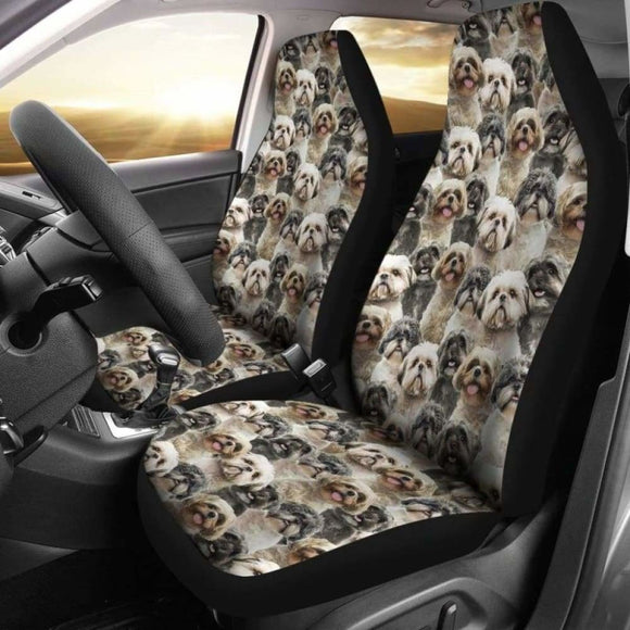 Shih Tzu Full Face Car Seat Covers 112428 - YourCarButBetter