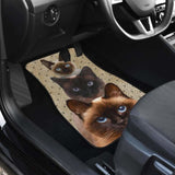 Siamese Cat Car Floor Mats For Cat Lovers 112428 - YourCarButBetter