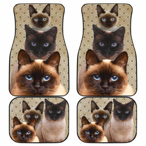 Siamese Cat Car Floor Mats For Cat Lovers 112428 - YourCarButBetter