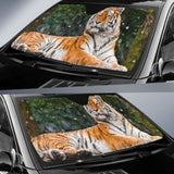 Siberian Tiger Elena Tigress Snowfall Hd 4K Car Sun Shade 172609 - YourCarButBetter