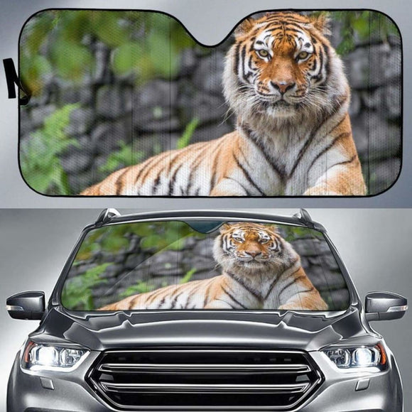 Siberian Tiger Female Zoo Big Cat Hd 5K Car Sun Shade 172609 - YourCarButBetter