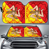 Sicily Flag With Celtic Tree Of Life Auto Sun Shades 104020 - YourCarButBetter