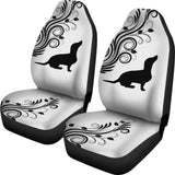 Silhouette Dachshund Car Seat Covers Car Accessories Gift For Dog Lovers 210301 - YourCarButBetter