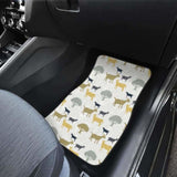 Silhouettes Of Goat And Tree Pattern Front And Back Car Mats 153908 - YourCarButBetter