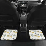 Silhouettes Of Goat And Tree Pattern Front And Back Car Mats 153908 - YourCarButBetter