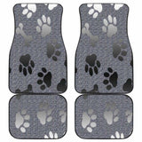 Silver Bones And Paws Cute Car Floor Mat 161012 - YourCarButBetter