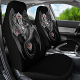 Silver Cross With Celtic Dragon Car Seat Covers 212501 - YourCarButBetter