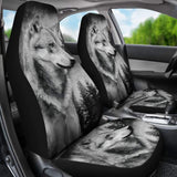 Silver Wolf and Tree Car Seat Covers 212302 - YourCarButBetter