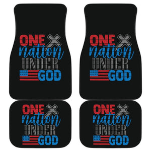 Simple Great One Nation Under God American Flag Car Floor Mats 211703 - YourCarButBetter