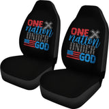 Simple Great One Nation Under God American Flag Car Seat Covers 211703 - YourCarButBetter