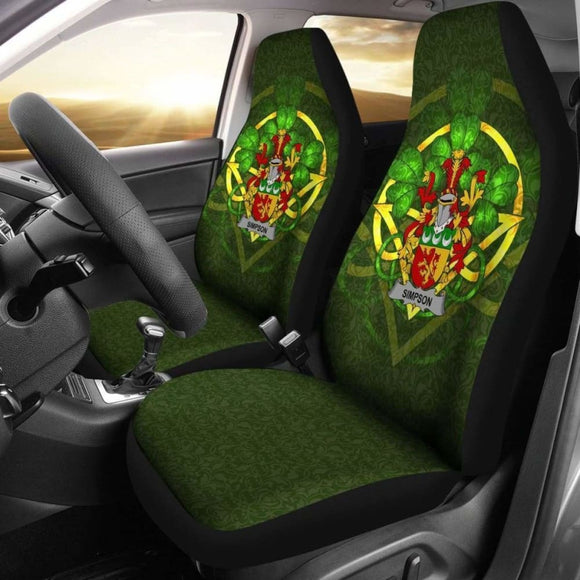 Simpson Ireland Car Seat Cover Celtic Shamrock (Set Of Two) 154230 - YourCarButBetter