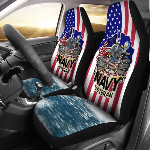 Since 1775 The Sea Is Ours United States Navy Veteran Car Seat Covers 550317 - YourCarButBetter