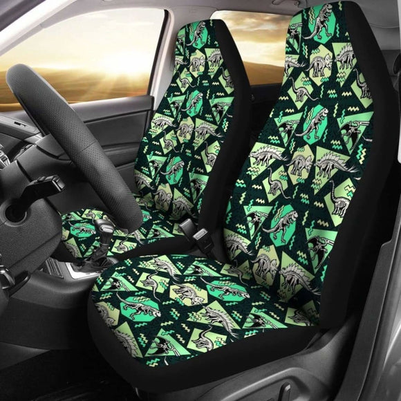 Skeleton Dinosaur Car Seat Covers 4 154813 - YourCarButBetter