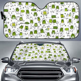 Sketch Funny Frog Pattern Car Auto Sun Shades 104020 - YourCarButBetter