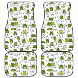 Sketch Funny Frog Pattern Front And Back Car Mats 154230 - YourCarButBetter