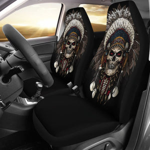 Skull Chief Native American Car Seat Covers 093223 - YourCarButBetter