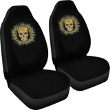 Skull Coat Of Arms Seat Cover 105905 - YourCarButBetter