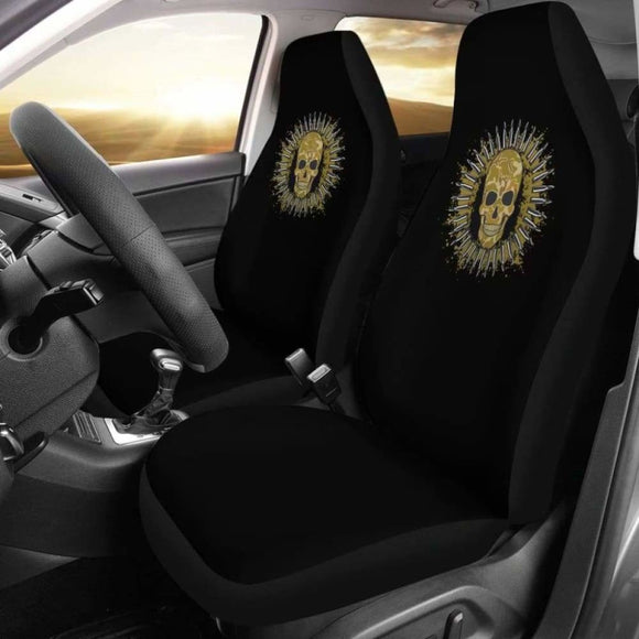 Skull Coat Of Arms Seat Cover 105905 - YourCarButBetter