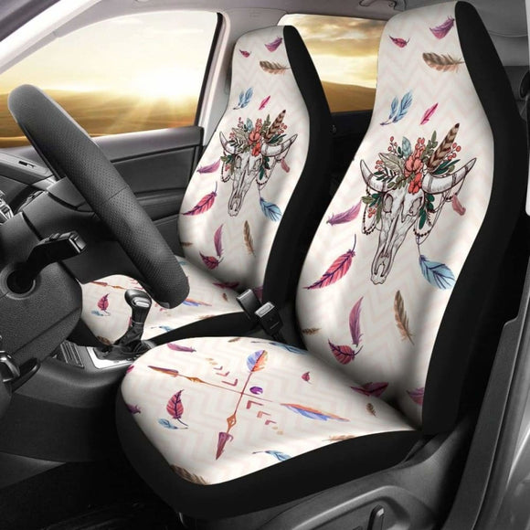 Skull Cow-2 Car Seat Covers 144730 - YourCarButBetter