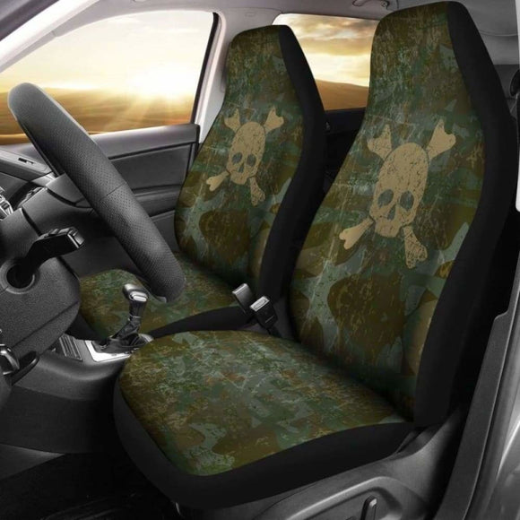 Skull & Crossbones Car Seat Covers (Set of 2) 160905 - YourCarButBetter