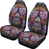 Skull Gift Polyester Fabric 3D Skull Car Seat Cover Set 01093223 - YourCarButBetter