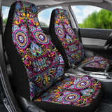 Skull Gift Polyester Fabric 3D Skull Car Seat Cover Set 01093223 - YourCarButBetter