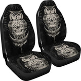 Skull Gift Polyester Fabric 3D Skull Car Seat Cover Set 093223 - YourCarButBetter