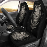 Skull Gift Polyester Fabric 3D Skull Car Seat Cover Set 093223 - YourCarButBetter