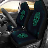 Skull Gift Polyester Fabric 3D Skull Car Seat Covers 093223 - YourCarButBetter