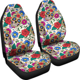 Skull Gift Sugar Skull Car Seat Covers 101819 - YourCarButBetter