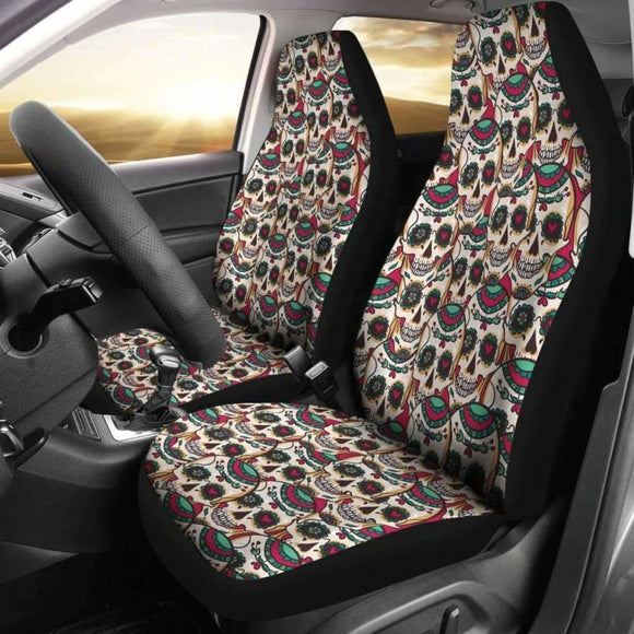Skull Heart Art Car Seat Covers Amazing Gift Ideas 174914 - YourCarButBetter