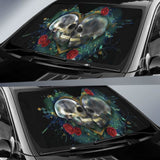 Skull Love Car Sun Shades Amazing Gift Ideas 210101 - YourCarButBetter