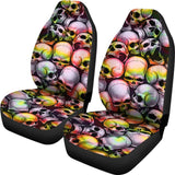 Skull Pile Car Seat Covers - Tie Dye 174510 - YourCarButBetter