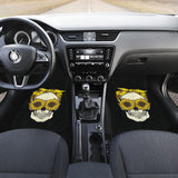 Skull Sunflower Bandana Floral Pattern Cute Car Floor Mats 210403 - YourCarButBetter