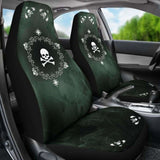 Skullistic Green Mandala Skulls Car Seat Covers 105905 - YourCarButBetter