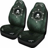 Skullistic Green Mandala Skulls Car Seat Covers 105905 - YourCarButBetter