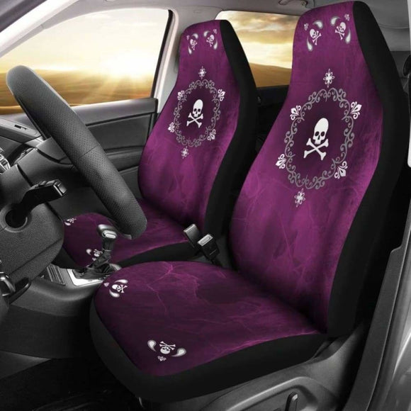 Skullistic Mandala Skulls Pink Car Seat Covers 105905 - YourCarButBetter
